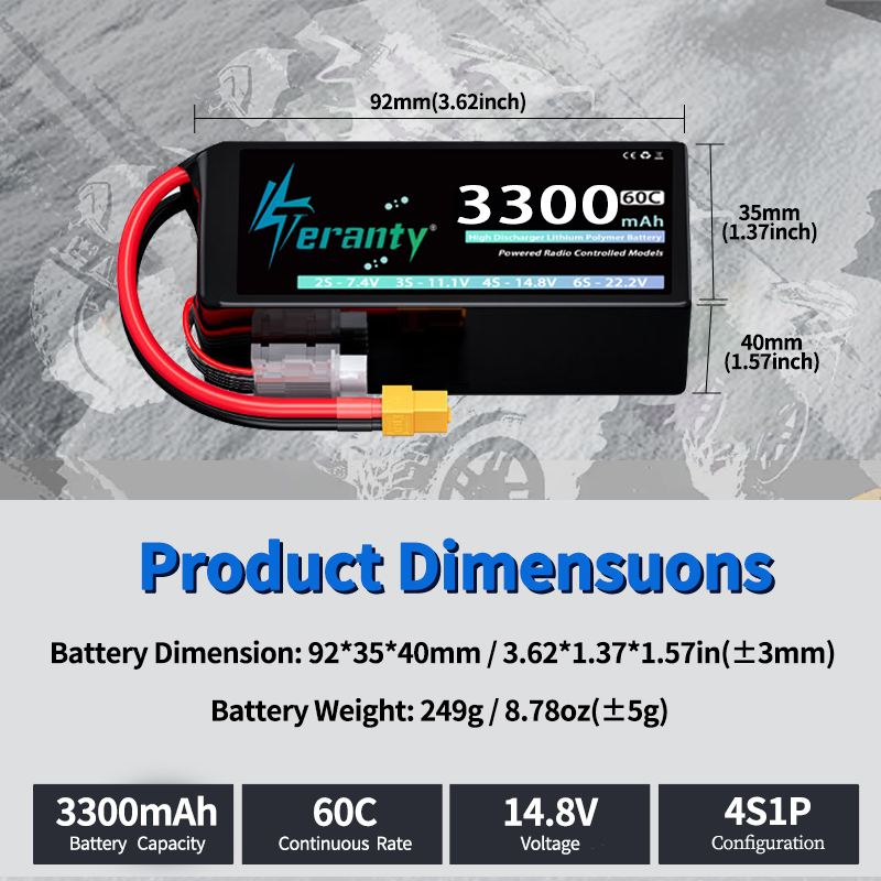 TERANTY 4S 3300mAh Lipo Batter - Drone Battery Plate ulasan dan harga