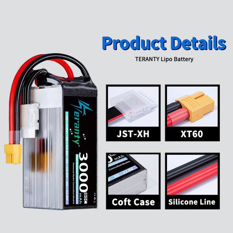 TERANTY 6S 22.8V 3000mAh 80C/1 - Drone Battery 6S ulasan dan harga